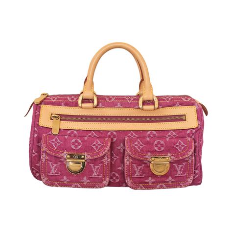 louis vuitton denim bag pink